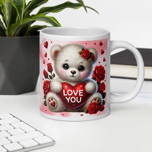 Sweet Teddy Bear Mug | Perfect for Valentine&#39;s Day or Any Occasion