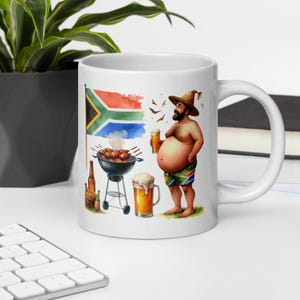 Lot de tasses à café sarcastiques | Tasse Braai sud-africaine | Cadeau barbecue et bière | Tasse à café humoristique Master Grill | Idée cadeau pour les amateurs de Braai