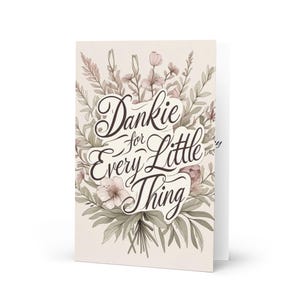 de voeux « Un dankie pour chaque petite chose » – Carte de remerciement en afrikaans | Conception souple Fynbos | Carte d'appréciation de l'Afrique du Sud | Cadeau pour elle