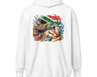 Sudadera con capucha y cremallera de los Springbok de Sudáfrica: Braai Heritage Fleece
