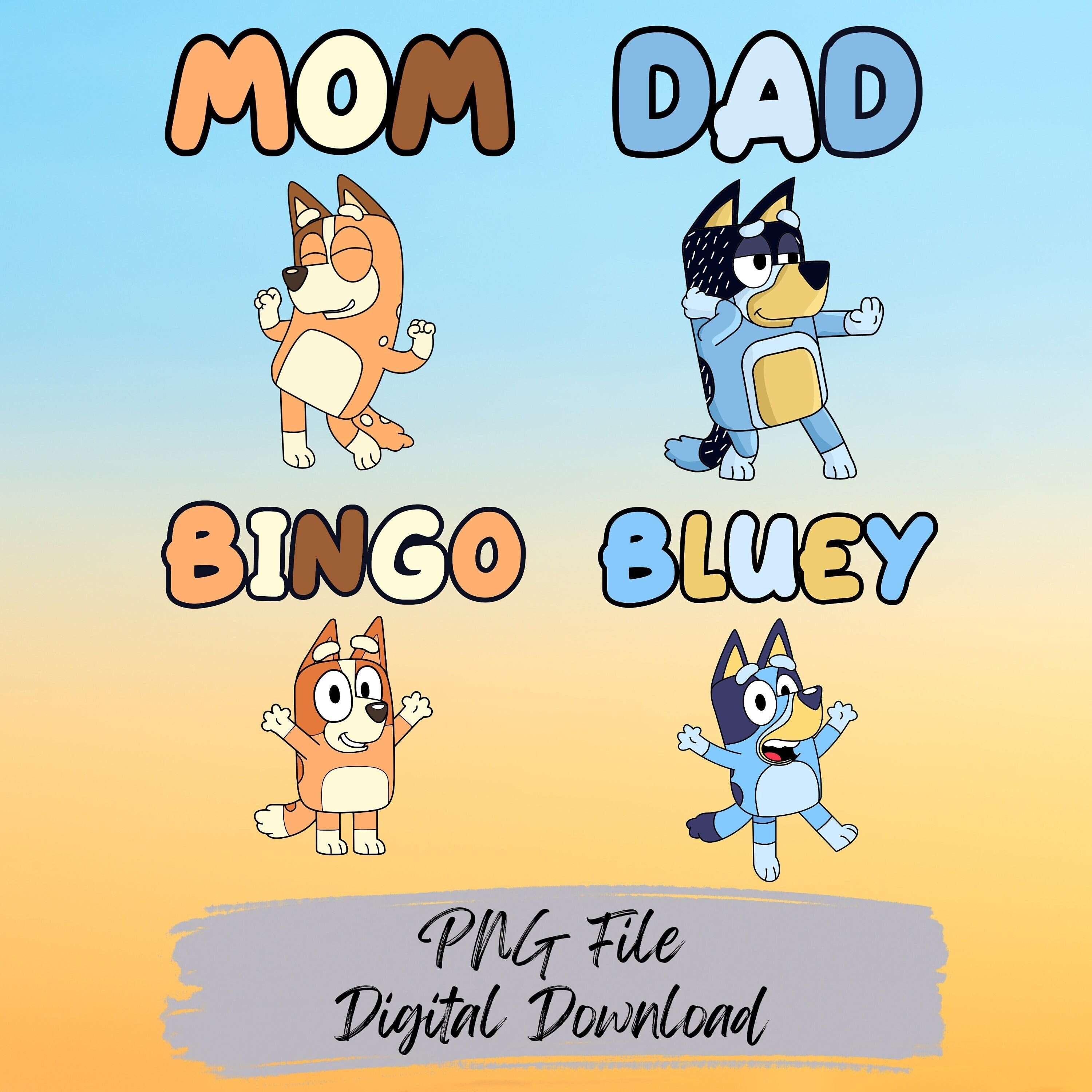Bluey and Bingo Face Bluey PNG Transparent Digital Downloa Inspire