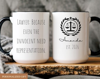 Funny Lawyer Mug,  Law School Graduation Gift, Law Student Gift, Attorney Coffee Mugs, Future Lawyer Mug, Lawyer Mom, Courtroom Humor Mug,