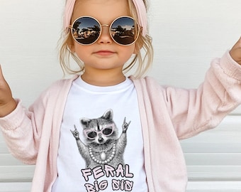 Feral Big Sis T-shirt, Funny Racoon Big Sister Shirt, Promoted to Big Sister Tee, Big Sister For Teens Shirt, Pregnancy Announcement Gift,