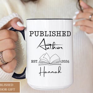 Personalized Published Author Mug, New Author Gift,Bestselling Author Mug,Author Novelist Storyteller,Birthday Gift for Writer,Future Author