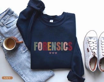Forensic Science Sweatshirt, Vintage Forensics Crewneck, Forensic Gifts for Students, CSI Major Sweater, Criminal Justice Sweater, Forensics