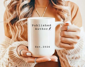 Mug auteur publié, cadeau auteur personnalisé, tasse à café écrivain personnalisée, cadeau de lancement de livre, mug futur auteur à succès, cadeau romancier