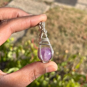 Mini Crystal Fidget Pendant -  Wire Wrapped