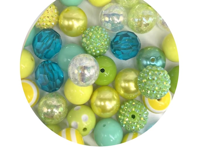 20mm Acrylic Bead Mix by Colors for pens keychains jewelry and crafts.