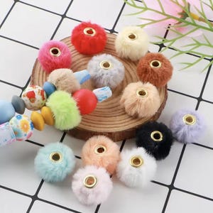 Pouf, Fluffy Pom Pom Spacer for Beadable Items.  Great for Beadable Pens, Keychains, Car Charms, and Jewelry.
