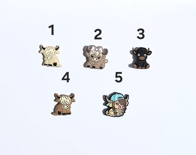 Highland Cows, Dairy Cows, And Cow Silicone Focal Beads for Beadable Items
