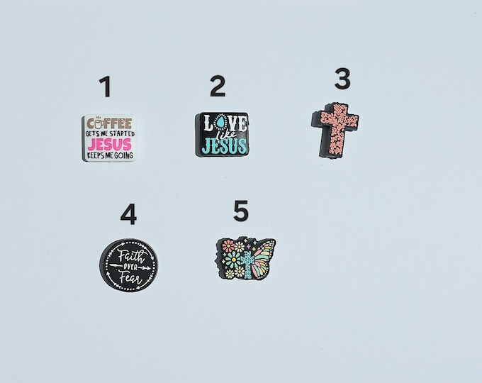 Faith Silicone Focal Beads for Beadable Items