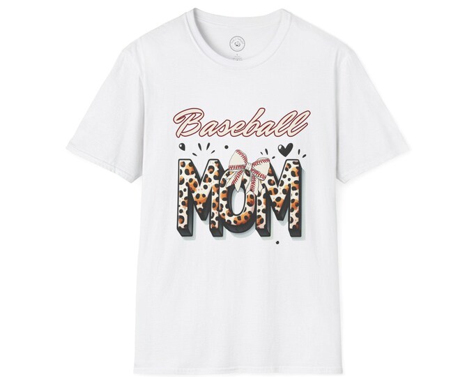 Baseball Mom Unisex Softstyle T-Shirt, Casual Gift for Sports Moms, Mother's Day, Baseball Season Tee, Comfortable Everyday Wear, [...]