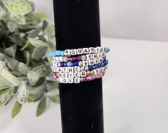 Gepersonaliseerde woordarmband, woorden van bevestiging, naamarmbanden, expressiearmbanden, intentiearmbanden, kralenarmband