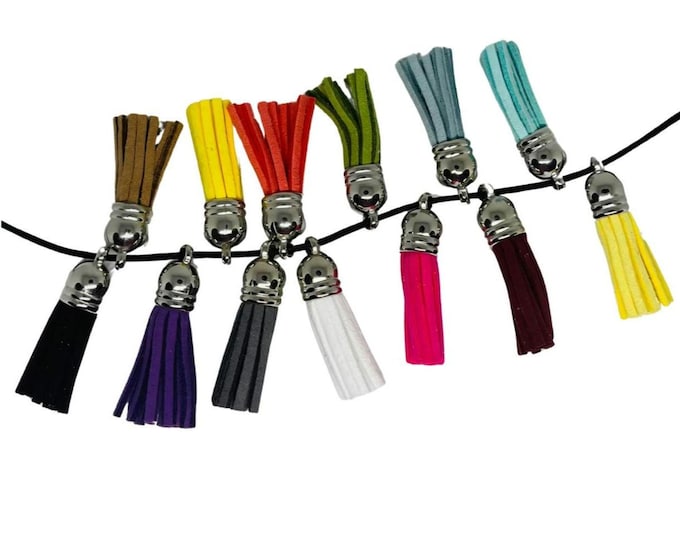 25 Piece Multicolor 1.5 inch Tassel for Keychains, Lanyards, and Car Charms