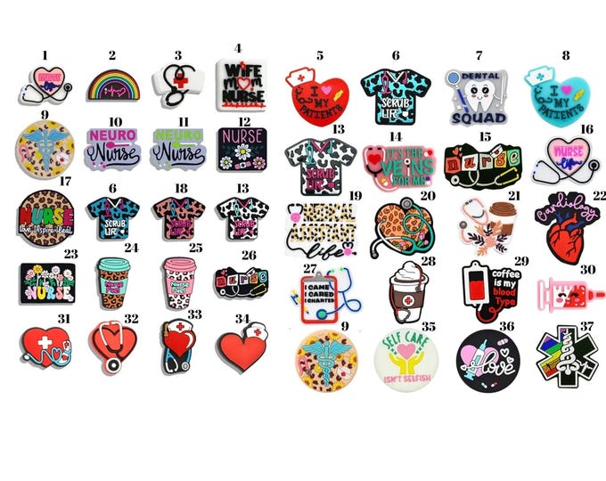 Nurse, Healthcare, Vet Silicone Focal Beads for Beadable Items