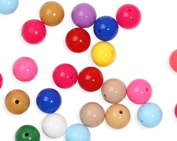 15mm Silicone Opal Bead. Mixed Color 25 Count Bead Bag