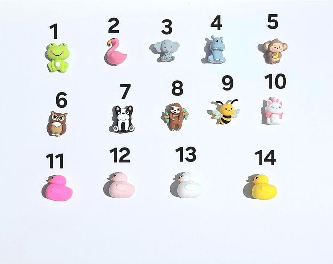 Animal Silicone Focal Beads for Beadable Items