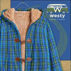 Westy Blue Horn Button Long Fleece Windbreaker