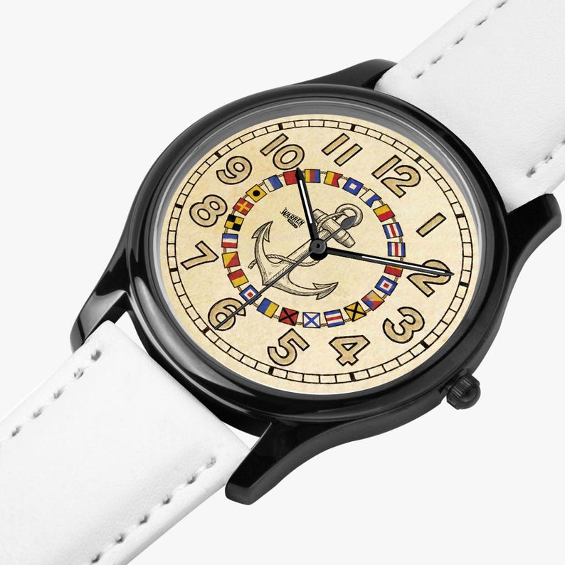 Orologio con ancora nautica / Movimento giapponese / Cassa in acciaio inossidabile impermeabile immagine 12