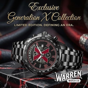 Warren Watch Co. "Timeless Attitude" Herrenuhr aus Metall | HD-Kristallspiegel & Premium-Riemen | Alltag bis Businesskleidung Bild 1