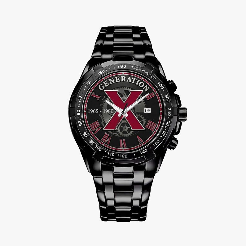 Warren Watch Co. "Timeless Attitude" Herrenuhr aus Metall | HD-Kristallspiegel & Premium-Riemen | Alltag bis Businesskleidung Black