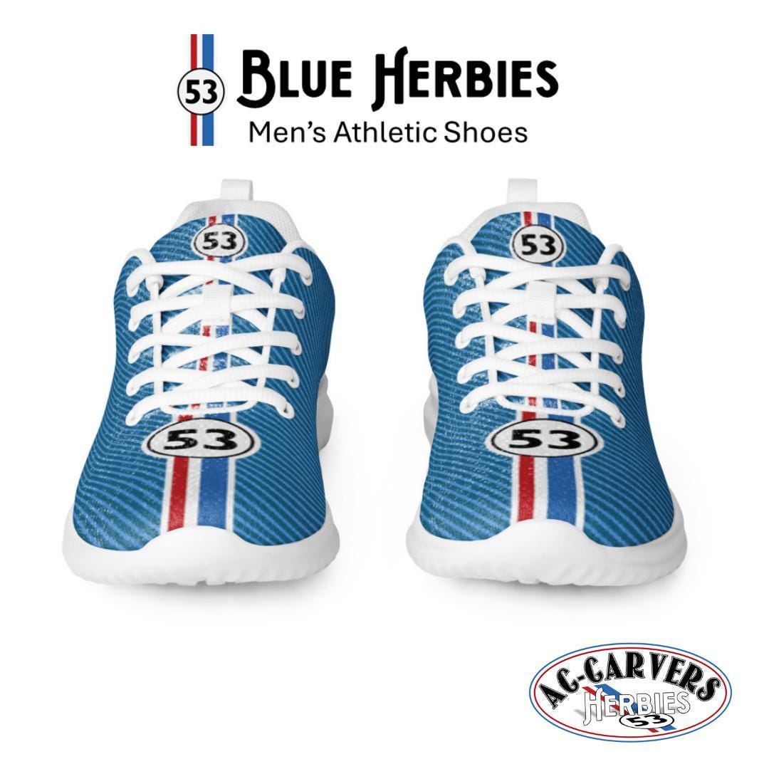 Blue Herbie Athletic Running Shoes for Men Lightweight Flyknit Sneakers