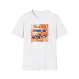 Vintage ID Buzz Unisex T-Shirt, Funny Cartoonish Scenes, Retro Volkswagen Tee, Cool Graphic Shirt, Softstyle Top for Men and Women