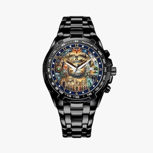 Zegarek z chronografem z okazji 250. rocznicy powstania Ameryki – patriotyczny metalowy zegarek Black