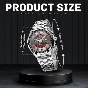 Zegarek z okazji rocznicy prezydentury Donalda Trumpa: chronograf z okazji drugiej rocznicy kadencji Donalda Trumpa z motywem flagi USA zdjęcie 8