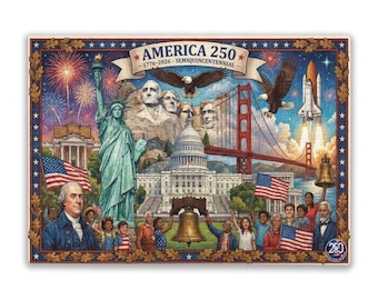 Rompecabezas patriótico del 250.º aniversario de Estados Unidos (500 o 1000 piezas)