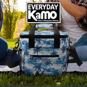 Everyday Kamo Tropical Oasis hopfällbar kylväska - Stor isolerad picknick- och strandlunchväska med palmträdstryck