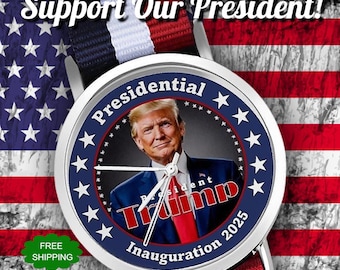 Trump 2025 Inauguration Watch – Patriotic Red White & Blue Braided Band