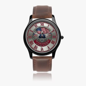 President Trump 2025-2026 Anniversary Watch | Unisex Quartz Watch with Genuine Leather Band image 5