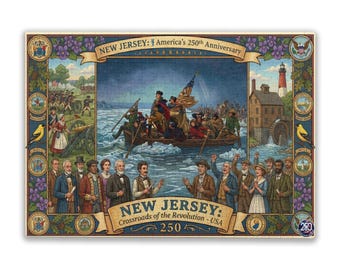 Puzzle z 250. edycji New Jersey w Ameryce | Historyczne skrzyżowanie rewolucji w USA