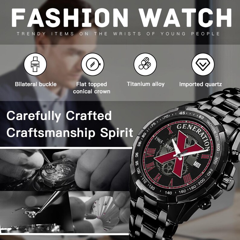 Warren Watch Co. "Timeless Attitude" Herrenuhr aus Metall | HD-Kristallspiegel & Premium-Riemen | Alltag bis Businesskleidung Bild 6