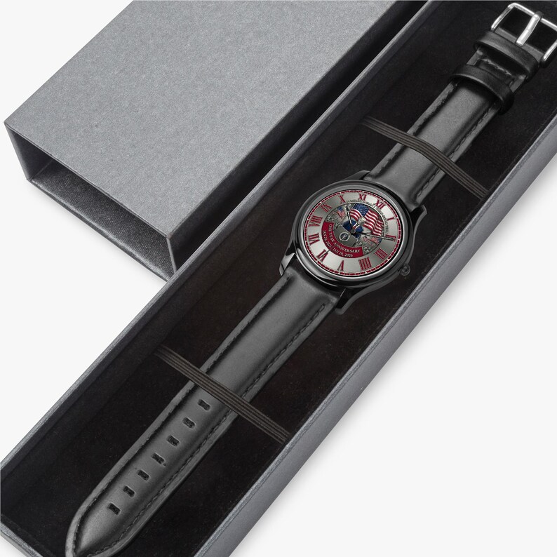 President Trump 2025-2026 Anniversary Watch | Unisex Quartz Watch with Genuine Leather Band image 4