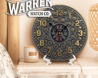 Orologio da parete con coperchio per tombino Unique Bell Systems - Decorazione artistica moderna in PVC con movimento silenzioso