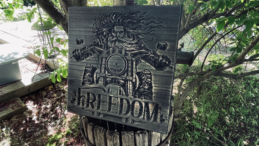 Freedom Rider Carved Wood Sign - Etsy