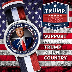 Presidentieel MAGA-cadeau 2025 voor vader, moeder, vriend of collega - Vier het succes van Trump - Make America Great Again-polshorloge