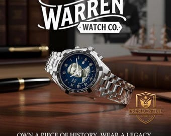 Pamiątkowy metalowy zegarek z wizerunkiem prezydenta Johna F. Kennedy'ego | Ponadczasowa elegancja i hołd historyczny