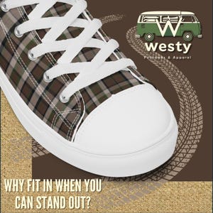 Vintage WestFalia Westy Brown Men’s high top canvas shoes