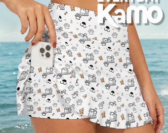 Paw-some Comfort Ruffled Skort with Pockets - Dog Lover's Dream Athletic Skirt