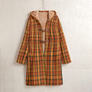 Westy Orange Horn Button Long Fleece Windbreaker