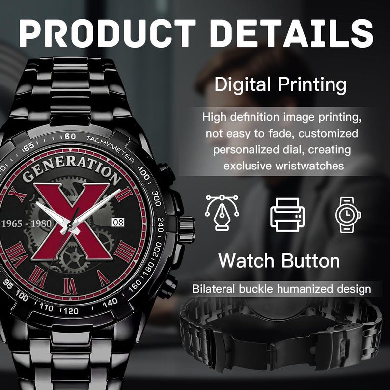Warren Watch Co. "Timeless Attitude" Herrenuhr aus Metall | HD-Kristallspiegel & Premium-Riemen | Alltag bis Businesskleidung Bild 7