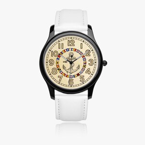 Orologio con ancora nautica / Movimento giapponese / Cassa in acciaio inossidabile impermeabile immagine 7