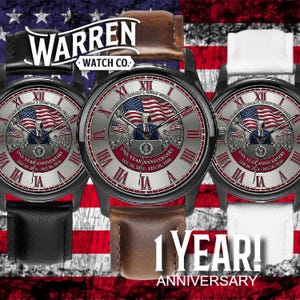 President Trump 2025-2026 Anniversary Watch | Unisex Quartz Watch with Genuine Leather Band image 2