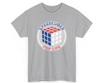 Speedcuber for life, Unisex Heavy Cotton Tee, gift for speedcubing, speedcubing gift, puzzle lover, problem solving, geek gift