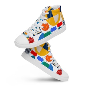 Women’s high top canvas shoes, Colorful Sneakers, Designer Sneakers
