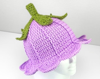 CROCHET PATTERN Lily Flower Bucket Hat Pattern Easy Fantasy Fairy Ren Faire Costume Whimsical Witchy Flower Hat Instant Digital Download PDF