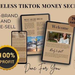 Faceless TikTok, TikTok Monetize, TikTok Marketing Guide, TikTok MRR, TikTok PLR, Private Label Rights Course, Faceless Marketing Guide